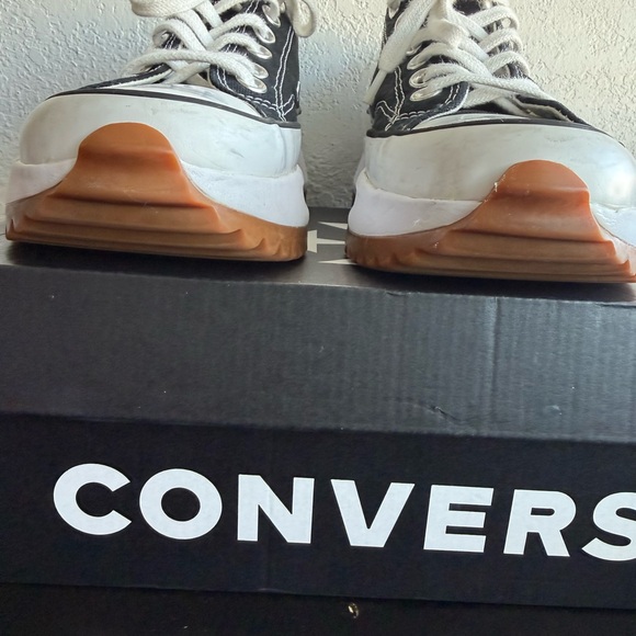 Converse Black and White Chunky Sole Sneakers - Picture 4 of 7